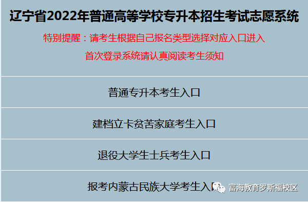 2022年辽宁专升本志愿填报流程 2022年辽宁专升本志愿填报流程